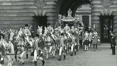 'Now comes the State Coach carrying Her Majesty.' - Back in Time for Dinner