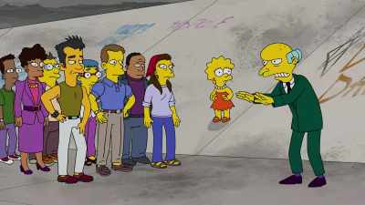 Now disperse,
you tree-smooching trespassers, - The Simpsons: The Past and the Furious