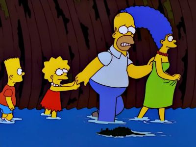 Now do you believe
dead rats float, Lisa? - The Simpsons