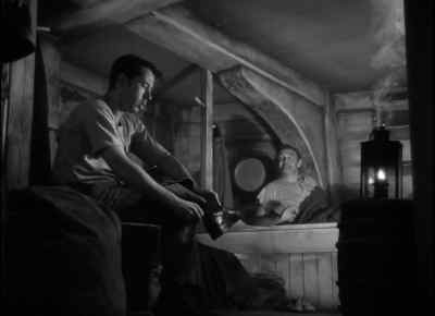 - Now, where do you think you're going?
- I'm going for a walk on deck. - The Sea Wolf