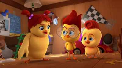 Now to finish
our decorations and-- - The Chicken Squad