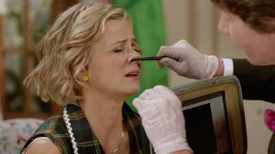 Now, while Frank
tends to Amy's face, - At Home with Amy Sedaris