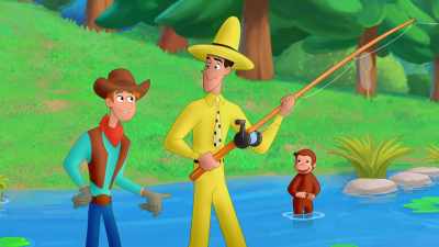 Now gently twitch the line, - Curious George: Go West, Go Wild