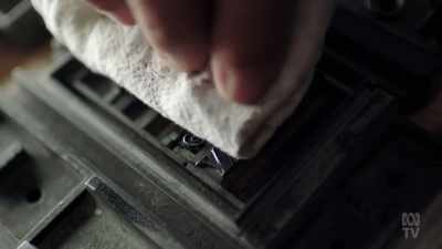 Now, he was cleaning some metal type,
very similar to this, - Aussie Inventions That Changed The World