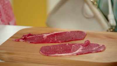 Now, here's a great steak tip --
I like to use a compass - At Home with Amy Sedaris