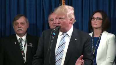 Now, I hope she
runs with Hillary, - Trump: The Art of the Insult