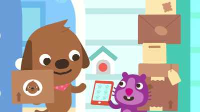 Now, I just need you to sign here
so we know you got it. - Sago Mini Friends
