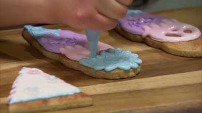 Now I need to add the brain. - Halloween Cookie Challenge
