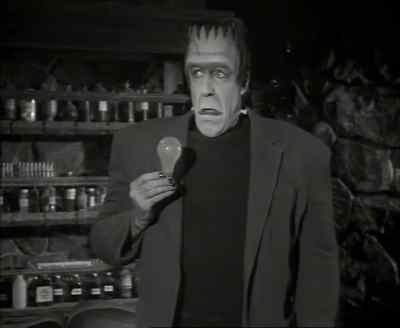Now, when I turn on the
machine, that will light the bulb. - The Munsters