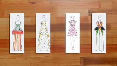 Now, I'm working on the long skirt - Next in Fashion