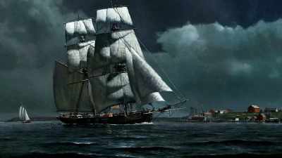 Now it was imperative he avoid
British ships at all costs. - Benjamin Franklin