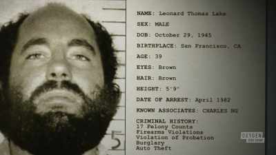 Now, Lake skipped bail
on those charges - Manifesto of a Serial Killer