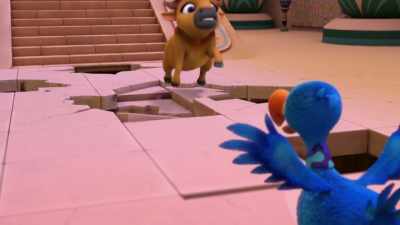 -Now left and straight!
-[rumbling] - Ridley Jones