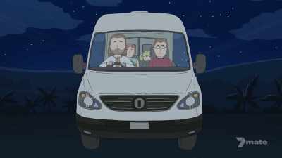 - Now let's just cruise
down to the beach, - Regular Old Bogan