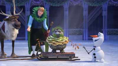 Now you lick his forehead and make a wish - Olaf's Frozen Adventure