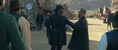 -Now you listen here--
-Hiding behind them-- - Outlaw Johnny Black
