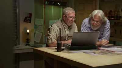 Now, Martin believes he sees
another waterfall clue. - Lost Gold of World War II