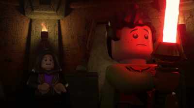 Now, see where the saber leads you. - Lego Star Wars Terrifying Tales