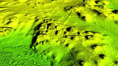 Now the LiDAR map
is revealing that El Palmar - Lost Treasures of the Maya