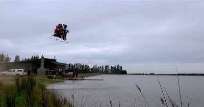 Now, the Martin Jetpack can fly
at 46 miles an hour - White Rabbit Project