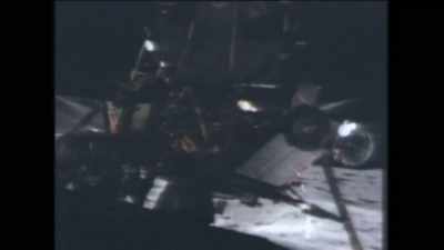 Now, the same astronaut
enters the right frame - American Moon