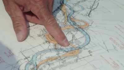 Now, the tan line is
the old channel. - Beyond Oak Island