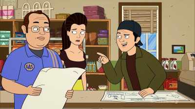 Now, three loop-de-loops
seems a bit... pedestrian. - Corner Gas Animated