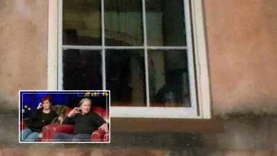 Now visitors claim
to see a face or, - The Osbournes Want to Believe