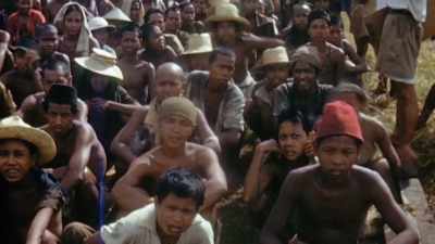 Now they welcome
Australian troops, - The Pacific War in Color