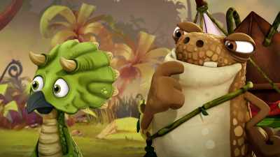 -Now what do we do?
-I don't know. - Gigantosaurus