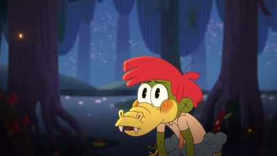 -Now, what'd you find for tonight's stew?
-[panting] - Arlo the Alligator Boy