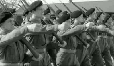 Number one platoon, eyes right! - Carry On Sergeant