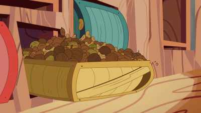 Nuts, which we'll put
in the yellow bins. - Bugs Bunny Builders