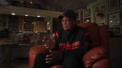 O lado esquerdo era pequeno, - Say Hey, Willie Mays!