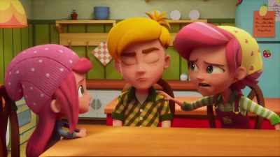 - O que é que isso quer dizer?
- Não ligues a nada do que ele disse. - Strawberry Shortcake's Summer Vacation