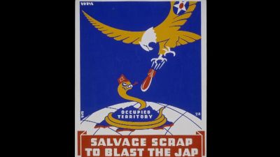 OCCUPIED TERRITORY SALVAGE SCRAP TO BLAST THE JAP - Greatest Events of World War II in Colour