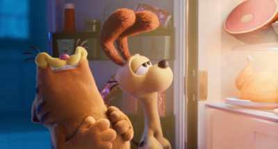 Odie, shape everything
from the bottom two shelves - The Garfield Movie
