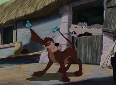 Oh! Of all the stupid little idiots. I'll do it myself. Get away from me. I'll make it fit. - There. - Cinderella