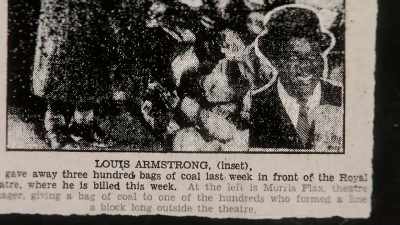 Of course, it all made me
stick out my chest with pride. - Louis Armstrong's Black & Blues