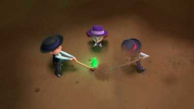 - Ogie: Shiny emeralds!
- (rumbling) - Dino Ranch