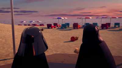 Oh, and, of course,
we'll put a shield gate over here, - Lego Star Wars Summer Vacation