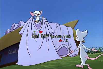 OH, BRAIN.
THAT'S EVEN NICER - Pinky and the Brain
