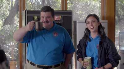 -Oh! -(Brit laughs) - Rob Riggle's Ski Master Academy