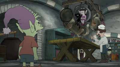 Oh, cute.
Look at you two just swinging there. - Disenchantment