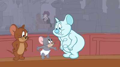 Oh, you did it, Larry.
You saved Mrs. LePage's store. - Tom and Jerry Snowman's Land
