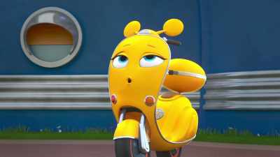 - Oh, we forgot
to use the Amazo-Shine. - Ricky Zoom