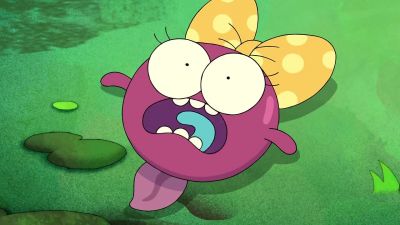 Oh, my frog! A monster!
Stay back! - Amphibia