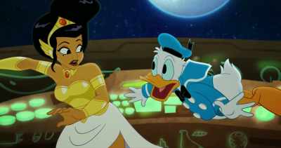 -Oh.
-(gasping) - Legend of the Three Caballeros