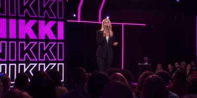 Oh God, again. So naive, 'pee'. "
[crowd laughs] - Nikki Glaser: Bangin'