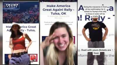Oh, my God! I just registered
for Trump's rally, - TikTok, Boom.